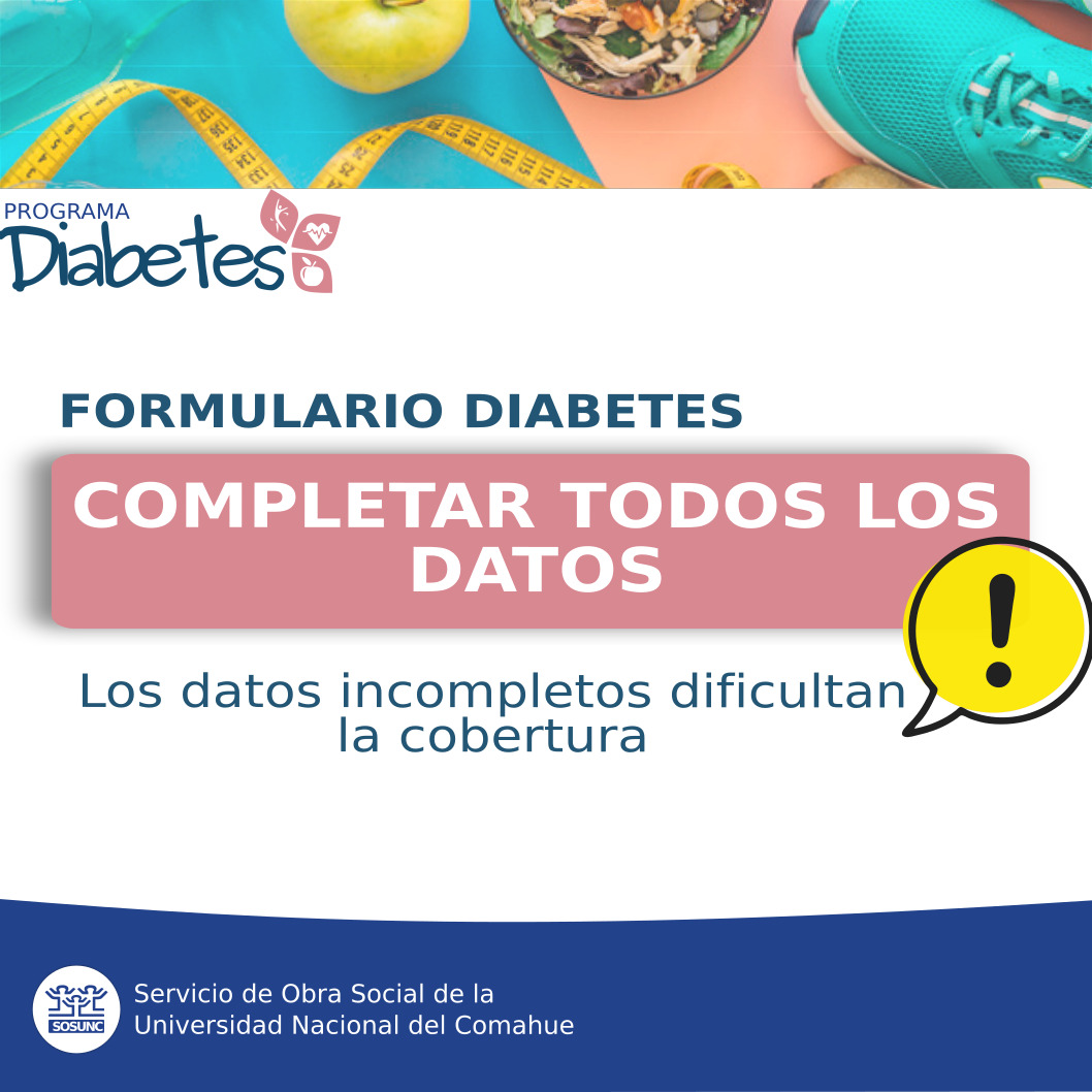 Diabetes: presentar el Formulario completo