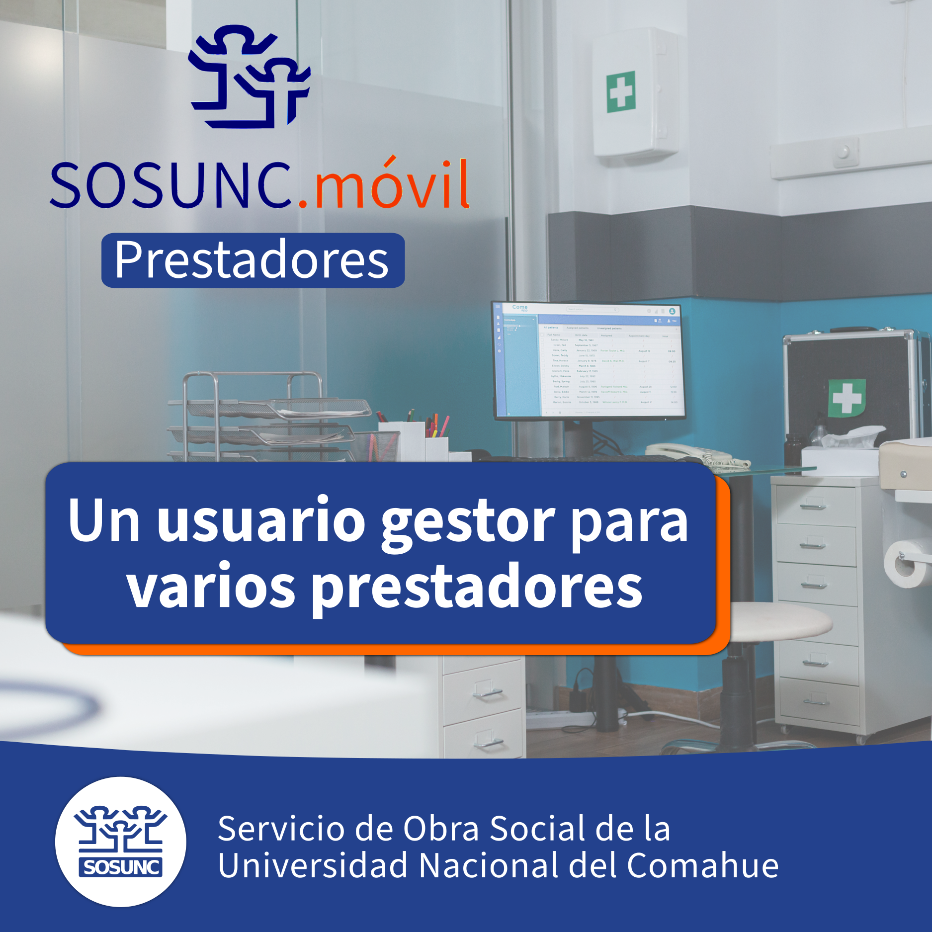 SOSUNC.Móvil: un usuario gestor para varios prestadores