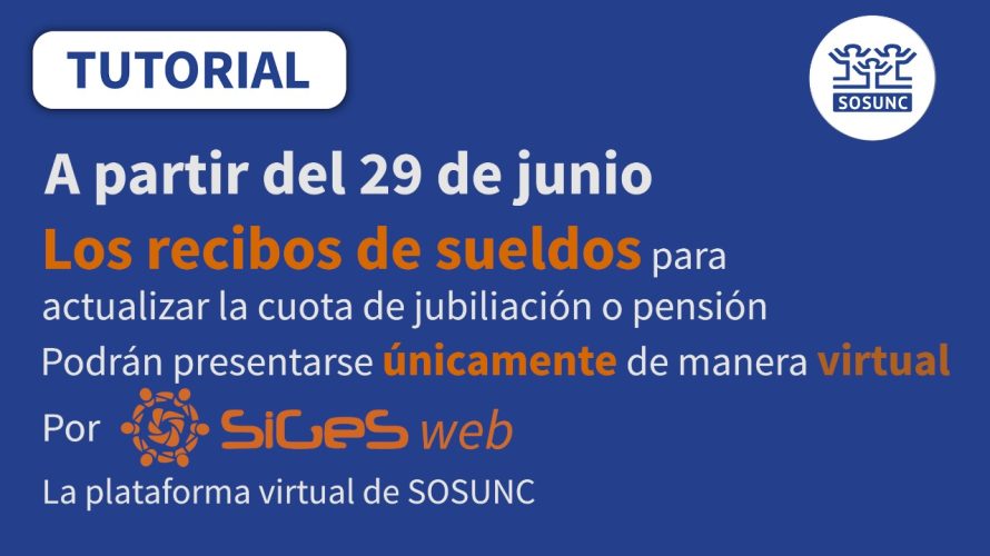 Carga de recibo de sueldo en SIGES WEB