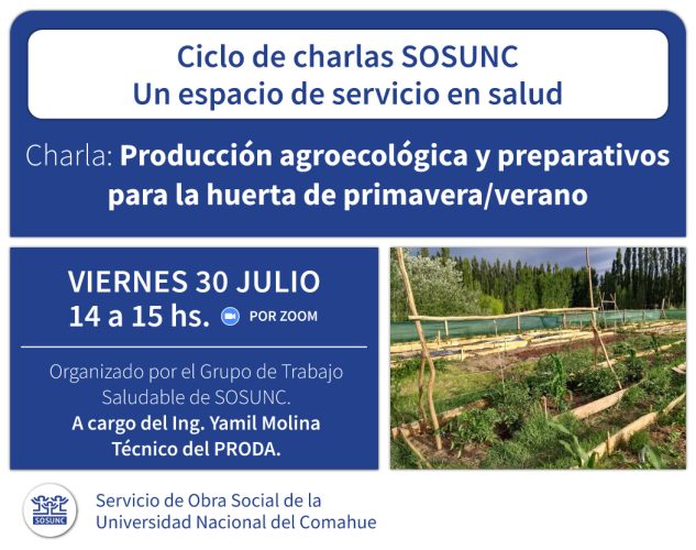 Ciclo de charlas SOSUNC. Un espacio de servicio en salud