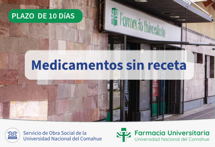 Medicamentos sin receta en la Farmacia Universitaria