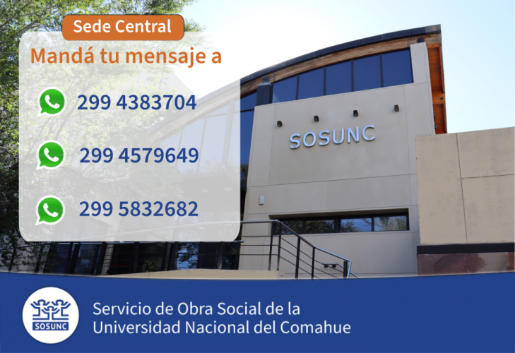 Sede Central | Atención por Whatsapp