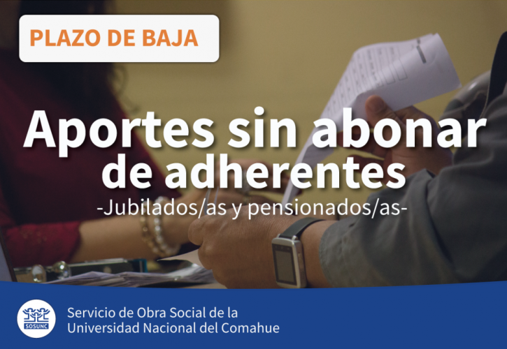 Recordatorio: Aportes sin abonar