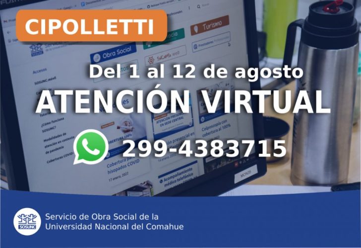 Atención virtual en Cipolletti