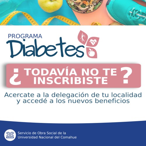 Diabetes: ¿Todavía no te inscribiste?