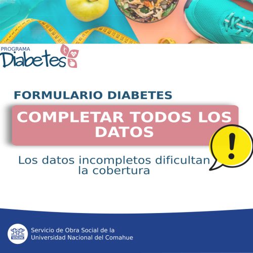 Diabetes: presentar el Formulario completo