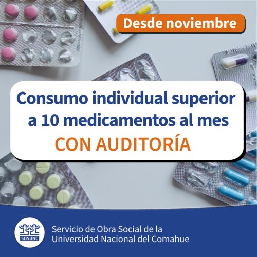 Consumos superiores a 10 medicamentos mensuales
