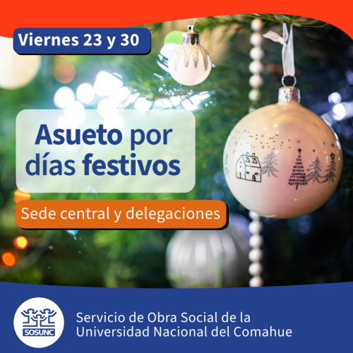 Viernes 23 y 30: asueto por días festivos