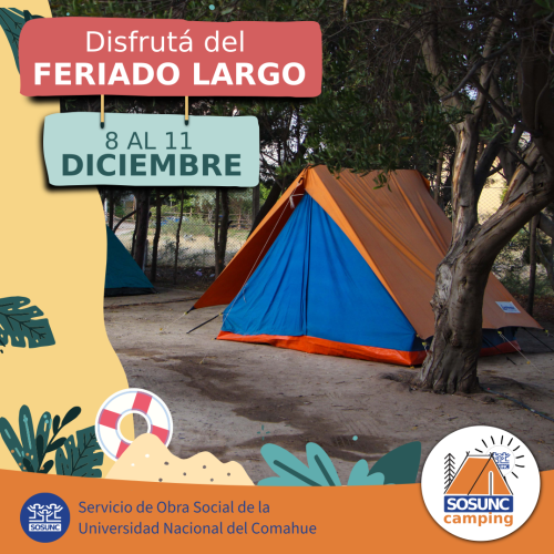 Feriado largo en el Camping Las Grutas