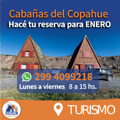 Cabañas del Copahue: hacé tu reserva 