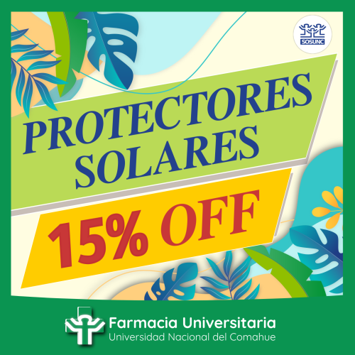 Protectores solares: 15% de descuento