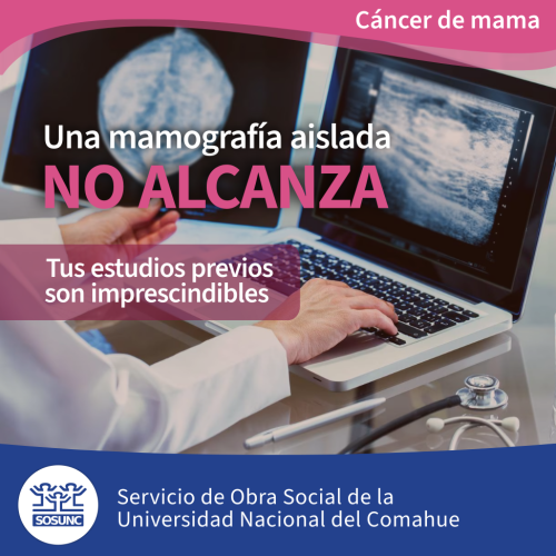 Cáncer de mama: una mamografía aislada no alcanza