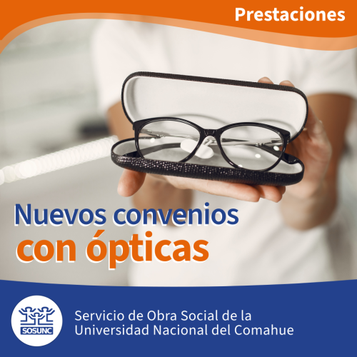 Nuevos convenios con ópticas