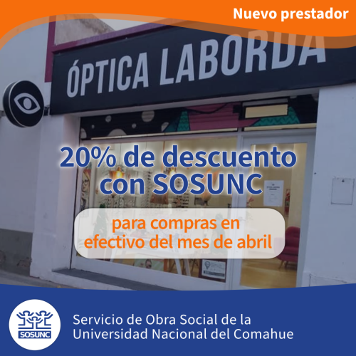 Nuevo convenio con Óptica Laborda