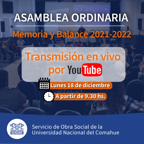 Asamblea General: transmisión por Youtube