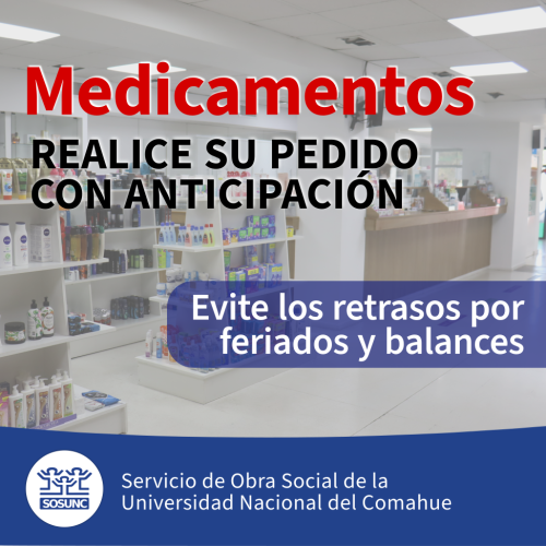 Entrega de medicamentos en diciembre