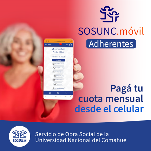 Adherentes: pagá tu cuota mensual desde el celular