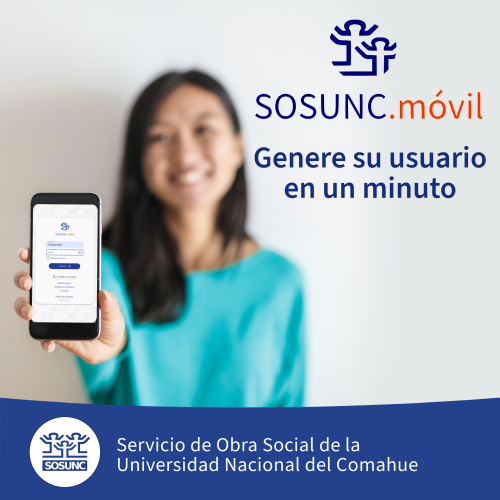 SOSUNC.Móvil: genere su usuario en un minuto
