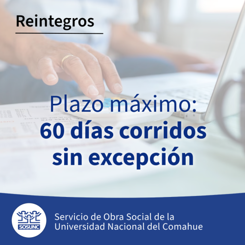 Son 60 días de plazo para solicitar un reintegro