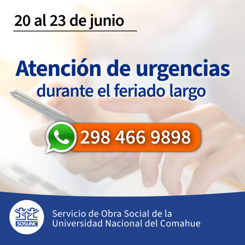 Feriado largo: atención de urgencias