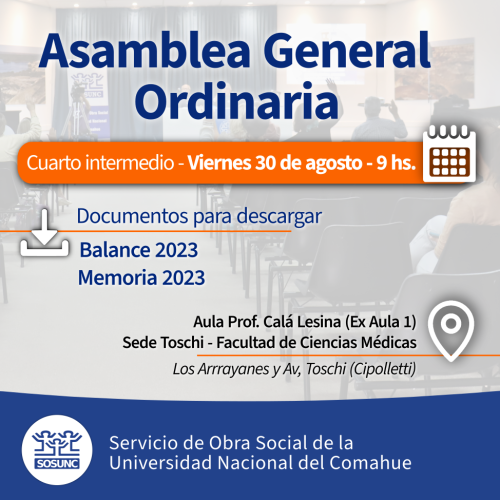 Asamblea General: cuarto intermedio al 30 de agosto