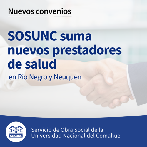 Nuevos convenios con prestadores de salud