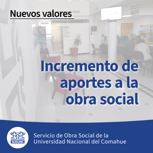 Incremento en los aportes a la obra social
