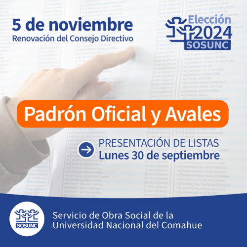 Elección 2024: padrón oficial y avales