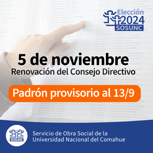 Padrón provisorio al viernes 13/9