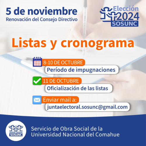 Elecciones 2024: listas y cronograma