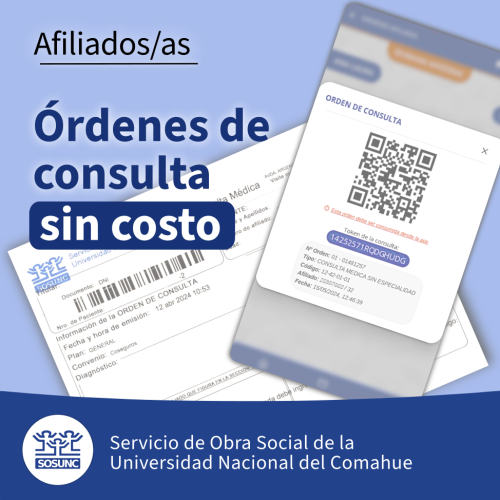Órdenes de consulta sin costo