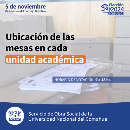 Elecciones en SOSUNC: dónde se vota
