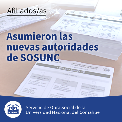 Asumieron las nuevas autoridades de SOSUNC