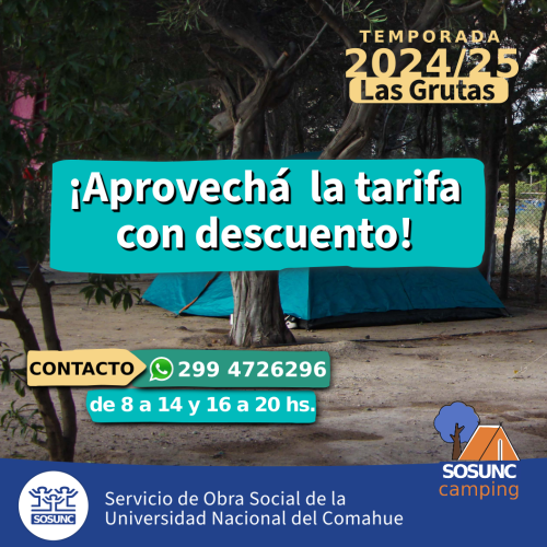 Camping en Las Grutas: aprovechá el descuento