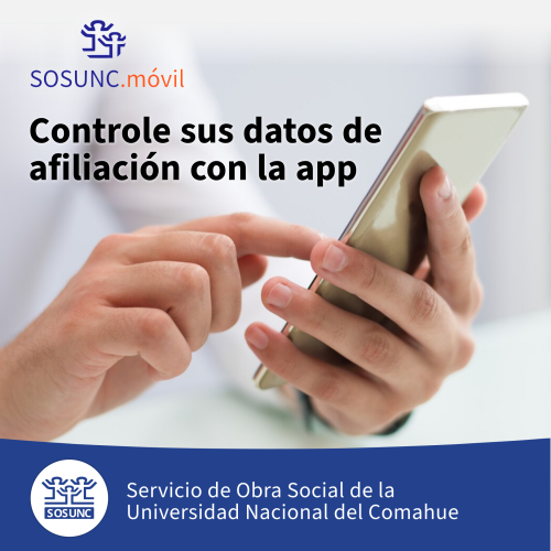 SOSUNC.Móvil: controle sus datos de afiliación