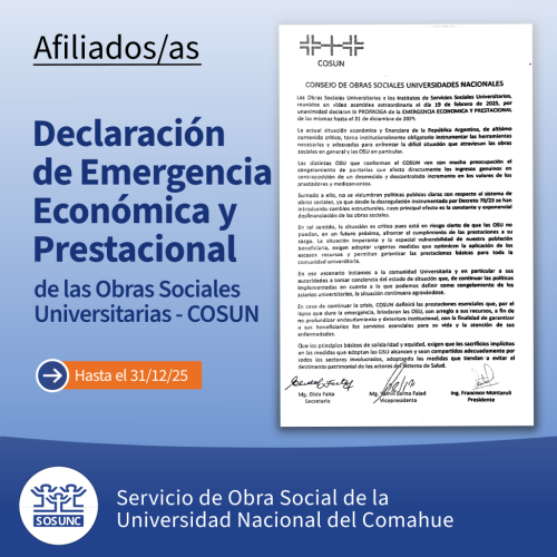 Obras Sociales Universitarias en emergencia