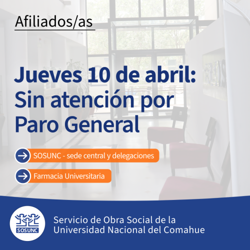 Jueves 10: sin atención por paro