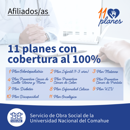 11 planes con cobertura al 100%