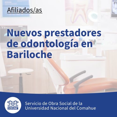 Bariloche: Nuevos prestadores de odontología