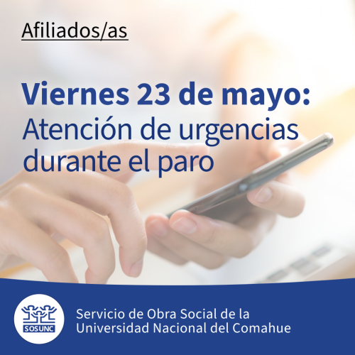 Viernes 23: atención de urgencias por paro