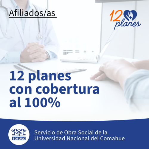 12 planes con cobertura al 100%