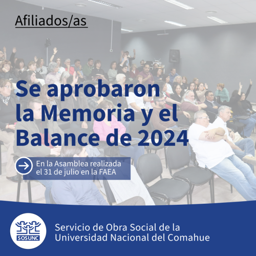 Asamblea: aprobaron la Memoria y el Balance de 2024