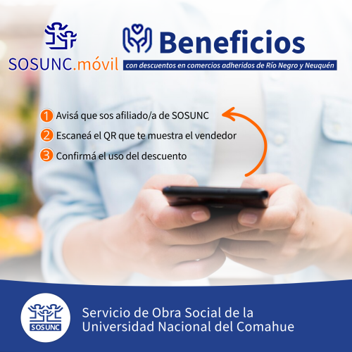 SOSUNC.Móvil: beneficios en comercios