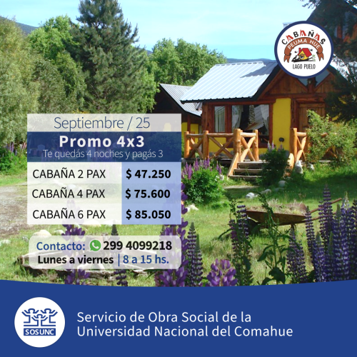 Cabañas Peuma Hue: 4×3 noches
