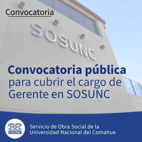 Convocatoria Pública para Gerente de SOSUNC