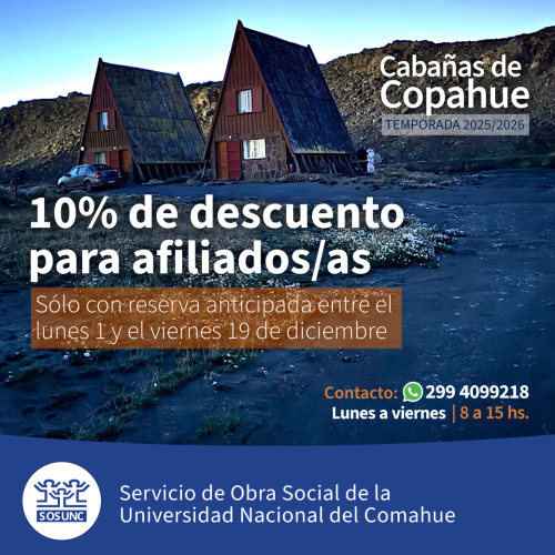 Copahue: Reserva anticipada con 10% de descuento 