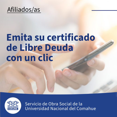 Su certificado de Libre Deuda con un clic