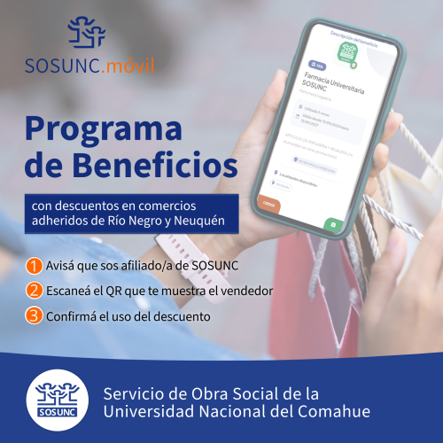 SOSUNC.Móvil: beneficios en comercios