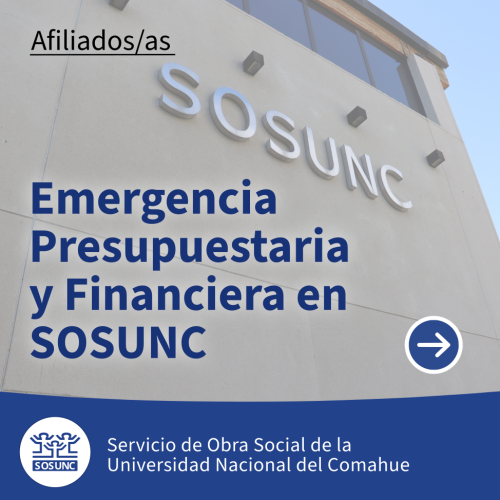 SOSUNC en emergencia presupuestaria y financiera 