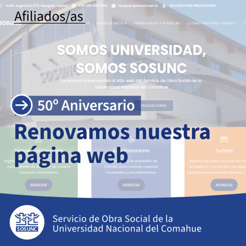 Renovamos la web de SOSUNC